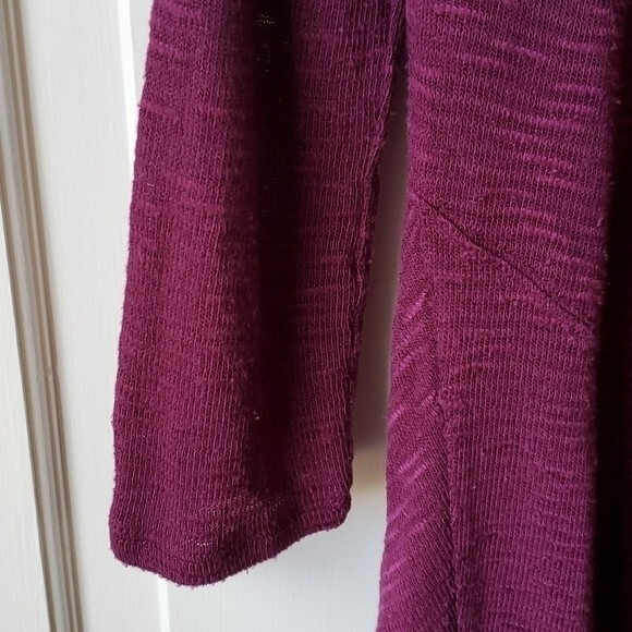 DKNY JEANS COWL NECK FLOWY TUNIC SWEATER SZ MEDIUM BURGUNDY PURPLE LAGENLOOK - Picture 7 of 8